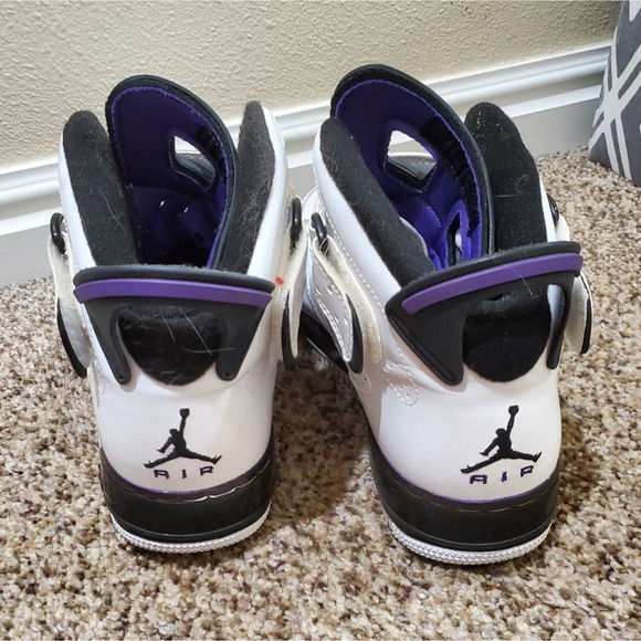 Nike Air Jordan 6 Rings White Purple Men’s Size 8 (343064‑104) Retro Basketball - Picture 4 of 7